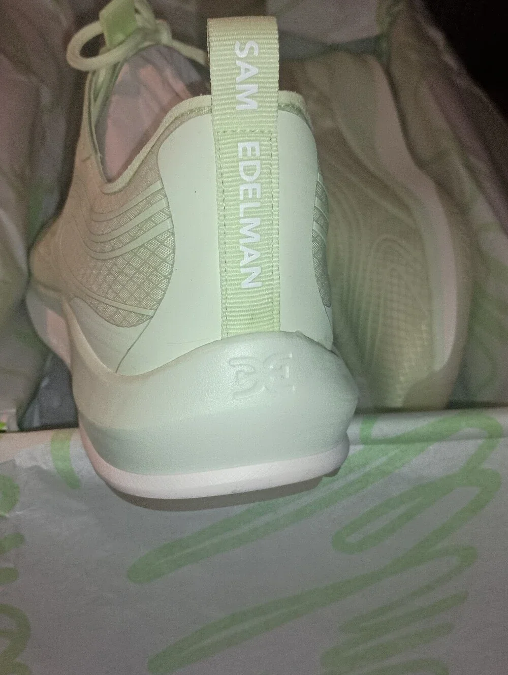 Sam Edelman MILES in Lime Nylon Orthopedic Sneakers w/OrthoLite Insoles Size 9.5